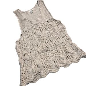 SAINT TROPEZ WEST L Crotchet Tank Top Cover Up